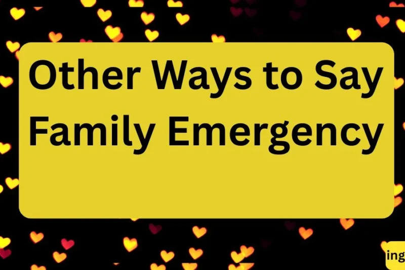 Other Ways to Say Family Emergency in 2026