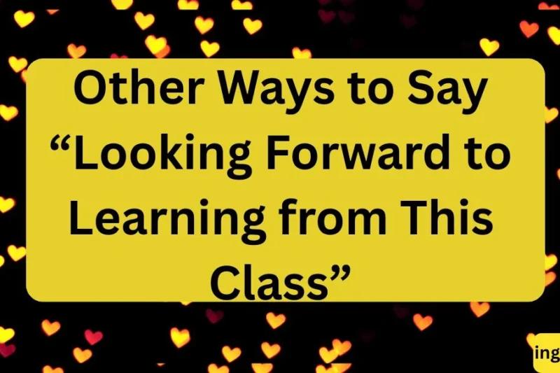 Other Ways to Say “Looking Forward to Learning from This Class” in 2026