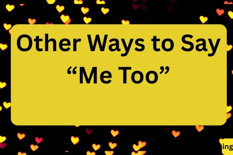 Other Ways to Say “Me Too”