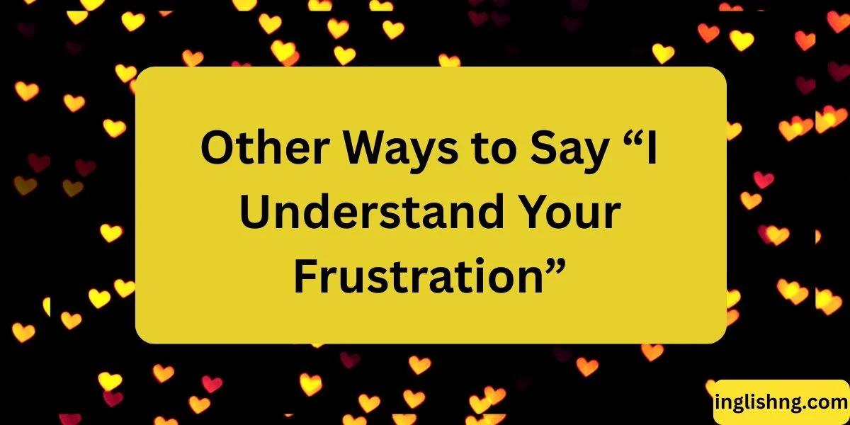 Other Ways to Say “I Understand Your Frustration”