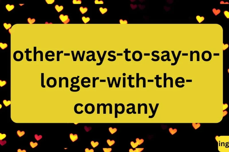 Other Ways to Say “No Longer With the Company” (Professional & Polite Alternatives)