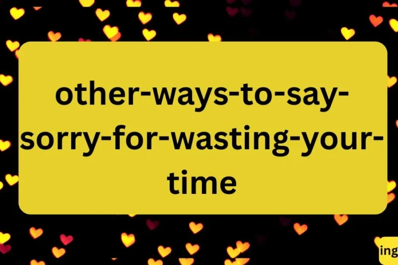 Other Ways to Say “Sorry for Wasting Your Time”