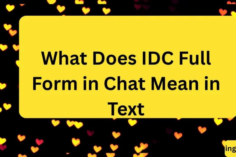 What Does IDC Full Form in Chat Mean in Text? Real Meaning, Examples & Social Media Use 2026