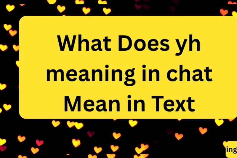 What Does yh meaning in chat Mean in Text