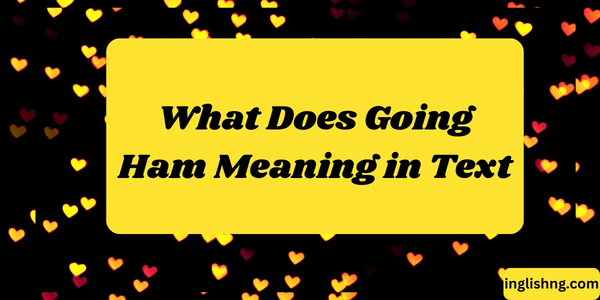 What Does Going Ham Meaning in Text